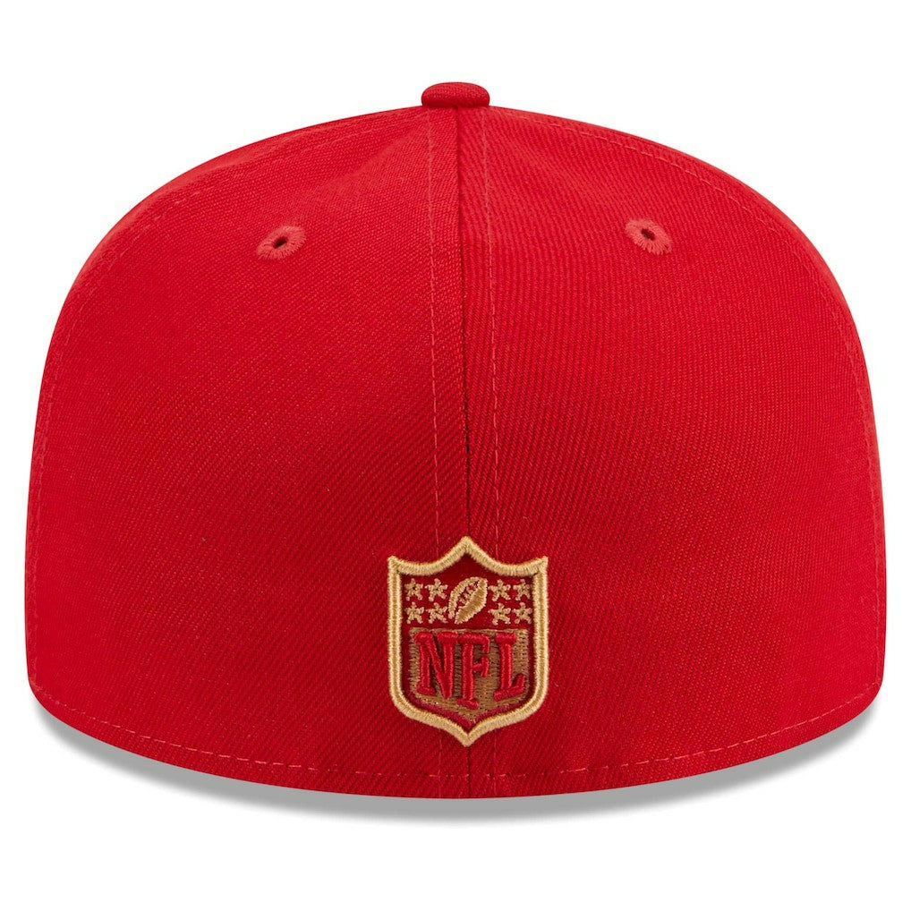 San Francisco 49ers New Era Main Patch 59FIFTY Fitted Hat - Scarlet Hats