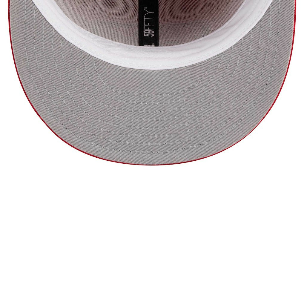 San Francisco 49ers New Era Main Patch 59FIFTY Fitted Hat - Scarlet Hats