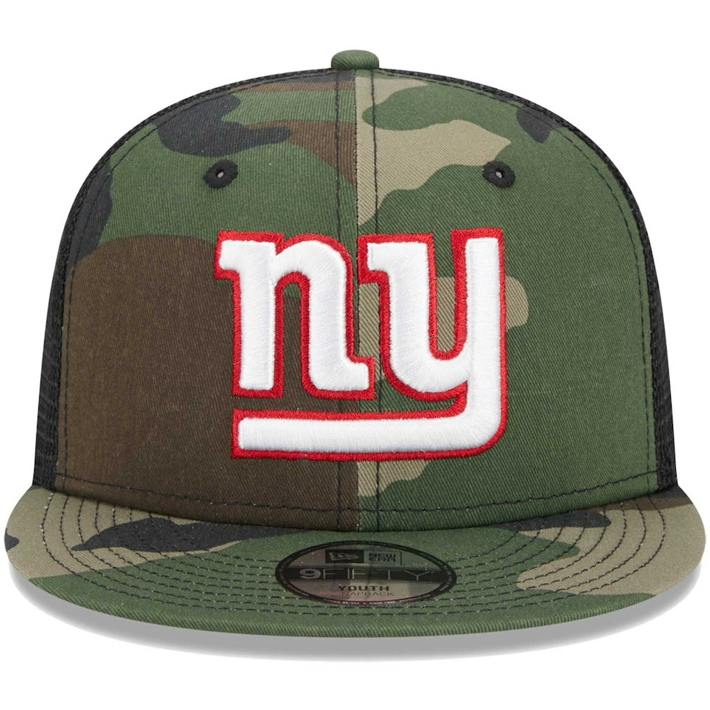 New York Giants New Era Youth Main Trucker 9FIFTY Snapback Hat - Camo Hats