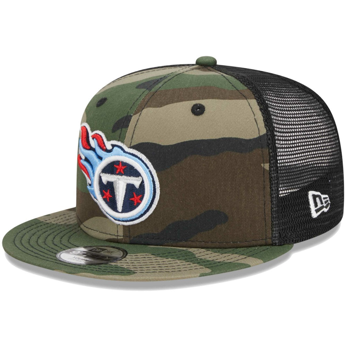 Tennessee Titans New Era Youth Main Trucker 9FIFTY Snapback Hat - Camo Hats