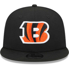 Cincinnati Bengals New Era Youth Main Trucker 9FIFTY Snapback Hat - Black Hats