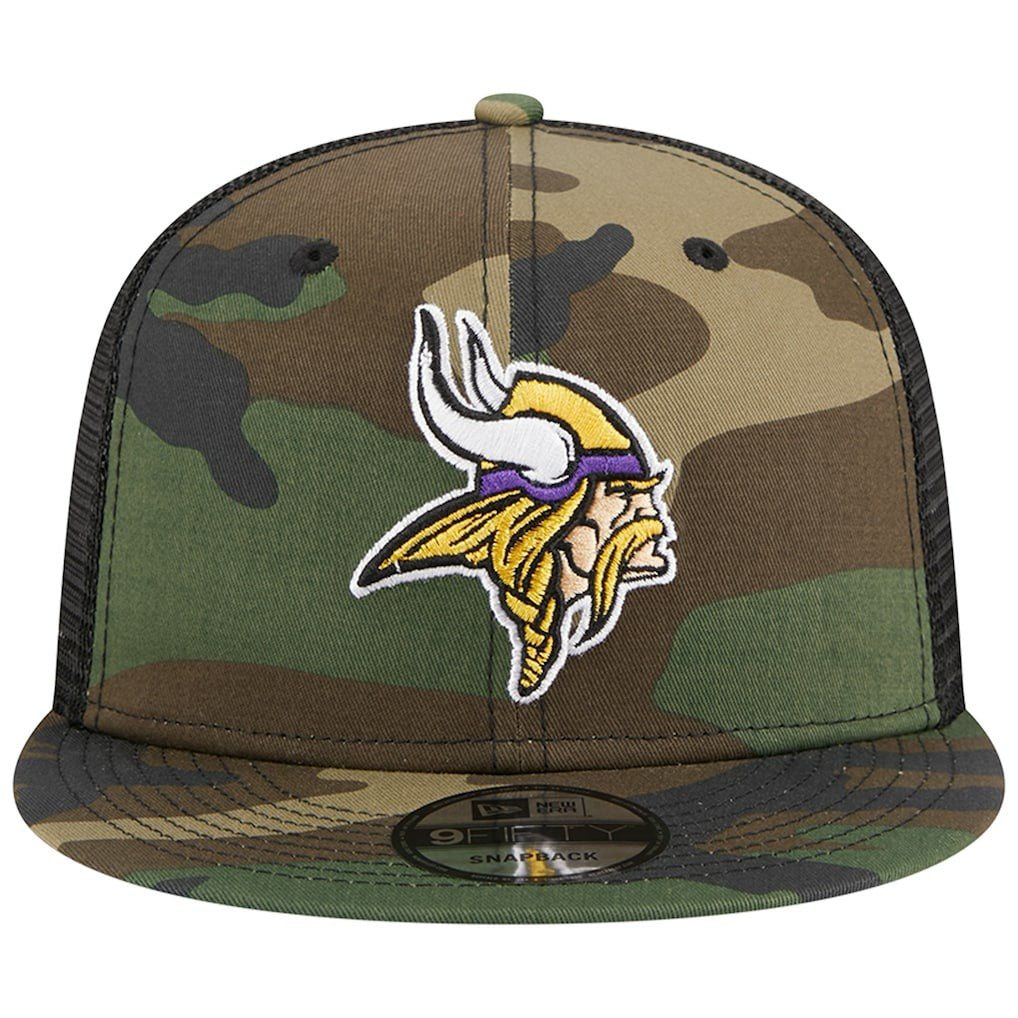 Minnesota Vikings New Era Main Trucker 9FIFTY Snapback Hat - Camo Hats