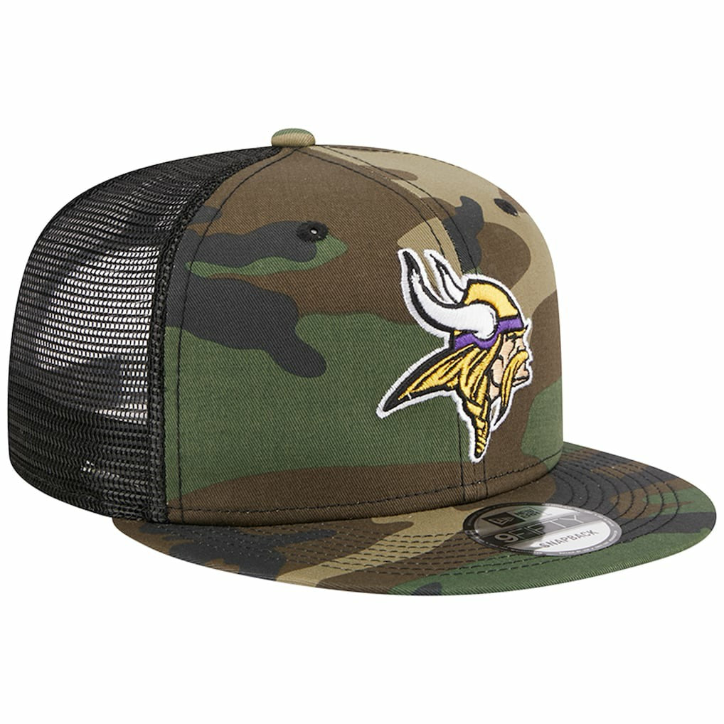 Minnesota Vikings New Era Main Trucker 9FIFTY Snapback Hat - Camo Hats