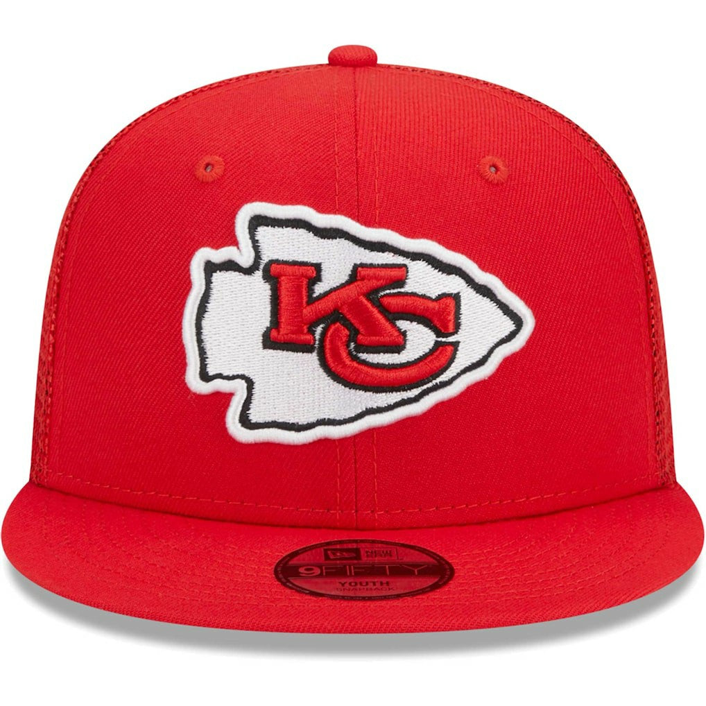 Kansas City Chiefs New Era Youth Main Trucker 9FIFTY Snapback Hat - Red Hats