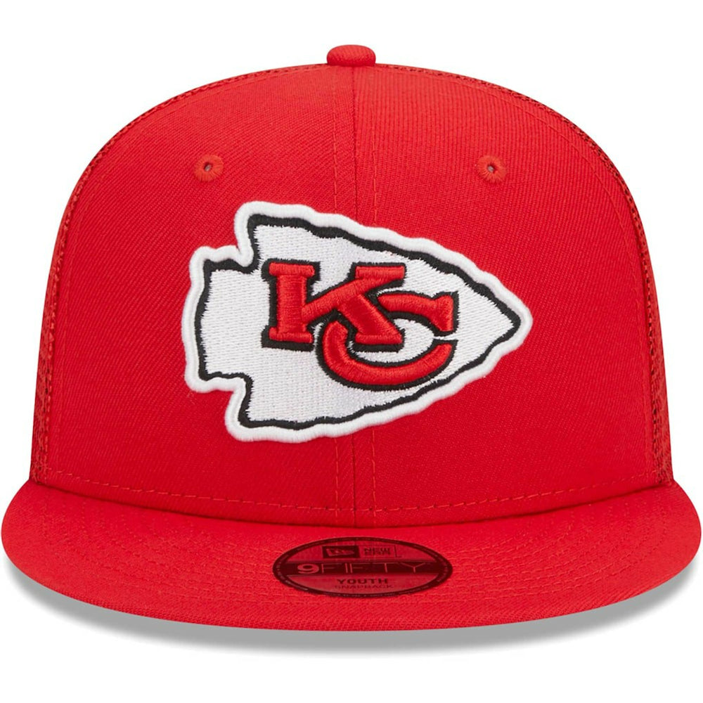 Kansas City Chiefs New Era Youth Main Trucker 9FIFTY Snapback Hat - Red Hats