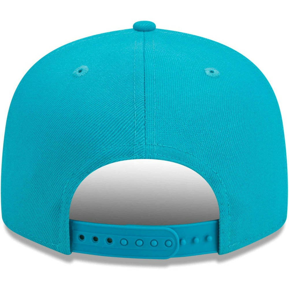 Miami Dolphins New Era Main Script 9FIFTY Snapback Hat - Aqua Hats