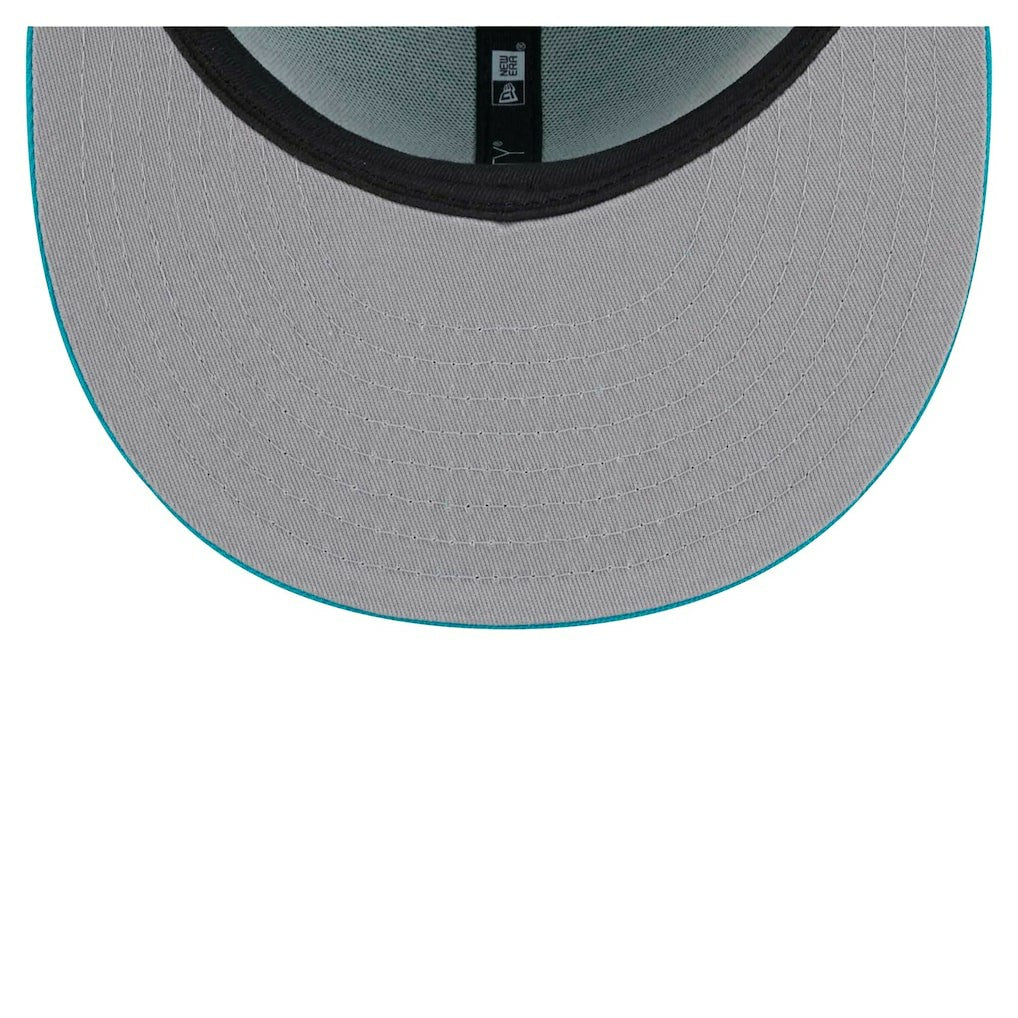 Miami Dolphins New Era Main Script 9FIFTY Snapback Hat - Aqua Hats