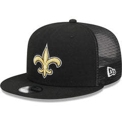 New Orleans Saints New Era Youth Main Trucker 9FIFTY Snapback Hat - Black Hats
