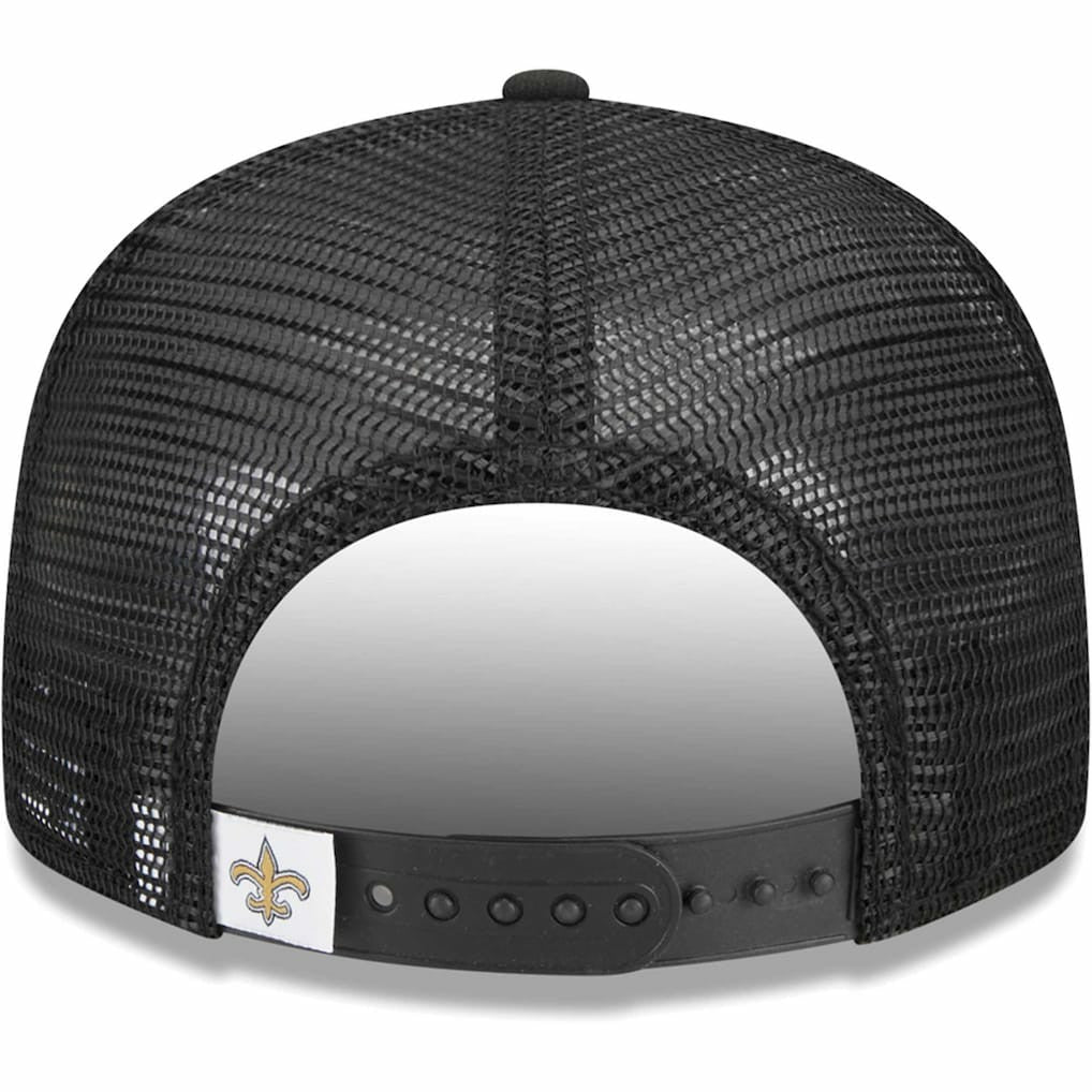 New Orleans Saints New Era Youth Main Trucker 9FIFTY Snapback Hat - Black Hats