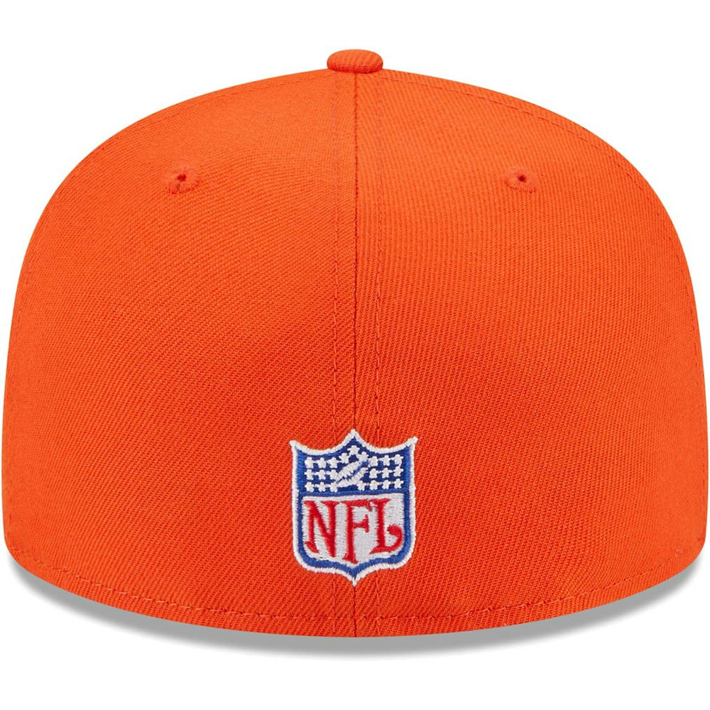 Chicago Bears New Era Throwback Main 59FIFTY Fitted Hat - Orange Hats