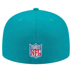 Miami Dolphins New Era Throwback Main 59FIFTY Fitted Hat - Aqua Hats