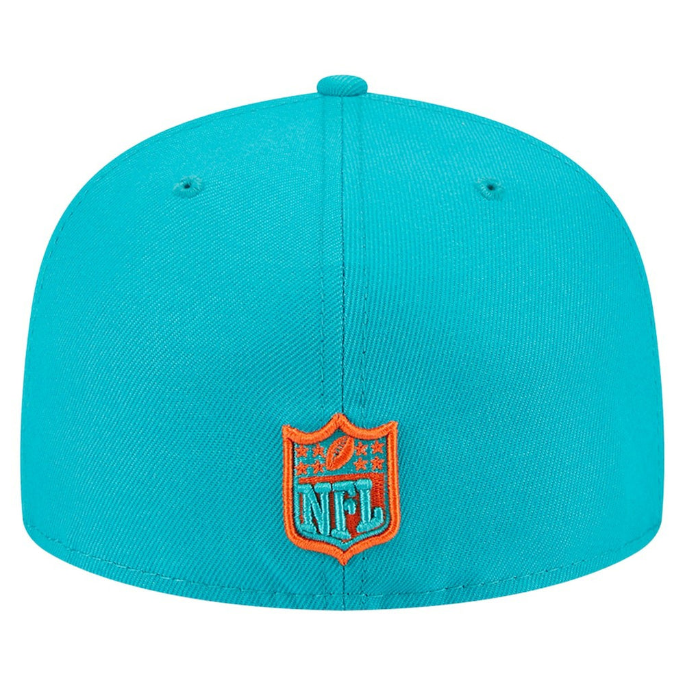 Miami Dolphins New Era Main 59FIFTY Fitted Hat - Aqua Hats