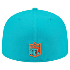 Miami Dolphins New Era Main 59FIFTY Fitted Hat - Aqua Hats