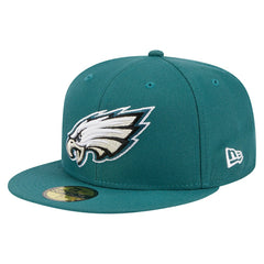 Philadelphia Eagles New Era Main 59FIFTY Fitted Hat - Midnight Green Hats