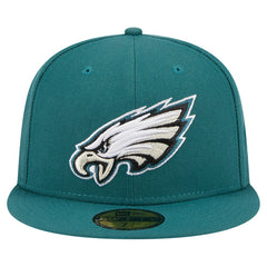 Philadelphia Eagles New Era Main 59FIFTY Fitted Hat - Midnight Green Hats