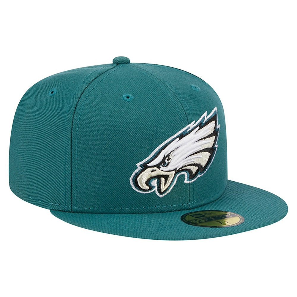 Philadelphia Eagles New Era Main 59FIFTY Fitted Hat - Midnight Green Hats