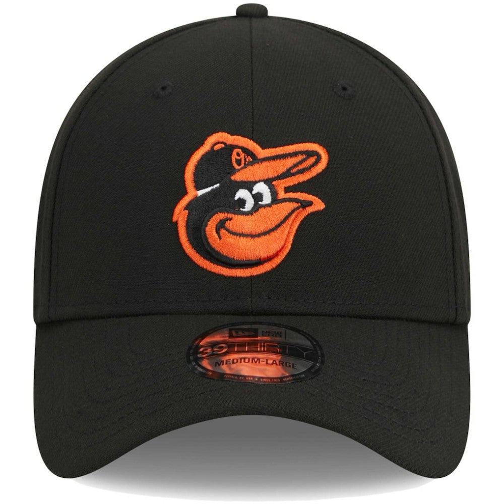 Baltimore Orioles New Era Logo 39THIRTY Flex Hat - Black Hats