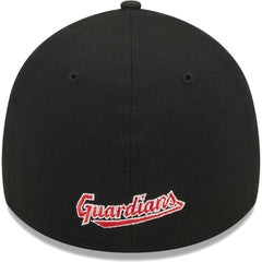 Cleveland Guardians New Era Logo 39THIRTY Flex Hat - Black Hats