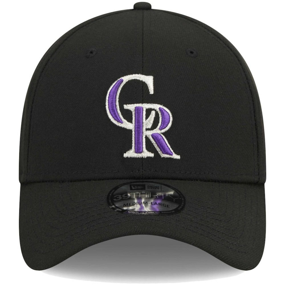 Colorado Rockies New Era Logo 39THIRTY Flex Hat - Black Hats