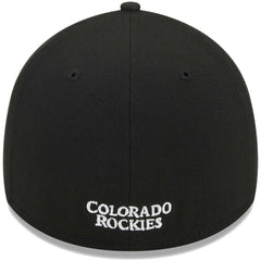 Colorado Rockies New Era Logo 39THIRTY Flex Hat - Black Hats