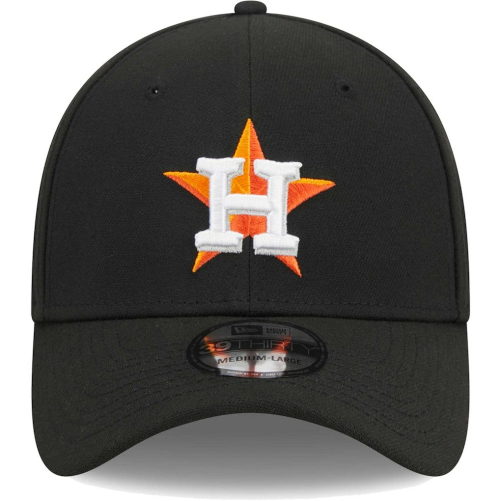 Houston Astros New Era Logo 39THIRTY Flex Hat - Black Hats