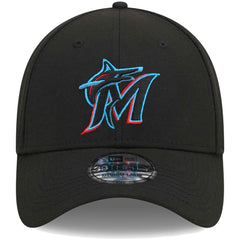 Miami Marlins New Era Logo 39THIRTY Flex Hat - Black Hats