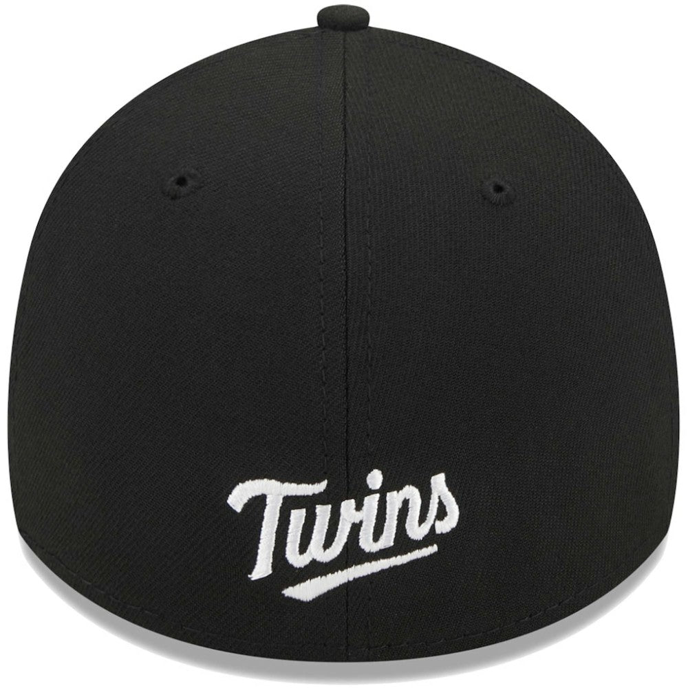 Minnesota Twins New Era Logo 39THIRTY Flex Hat - Black Hats