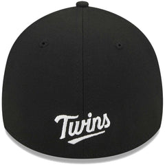 Minnesota Twins New Era Logo 39THIRTY Flex Hat - Black Hats