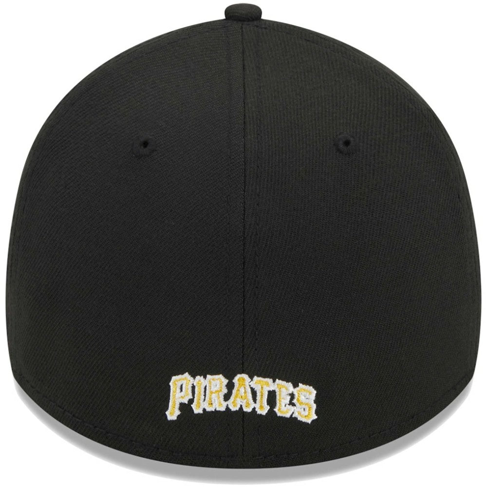 Pittsburgh Pirates New Era Logo 39THIRTY Flex Hat - Black Hats