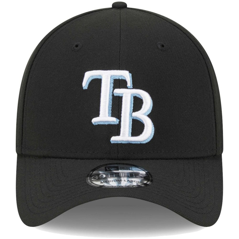 Tampa Bay Rays New Era Logo 39THIRTY Flex Hat - Black Hats