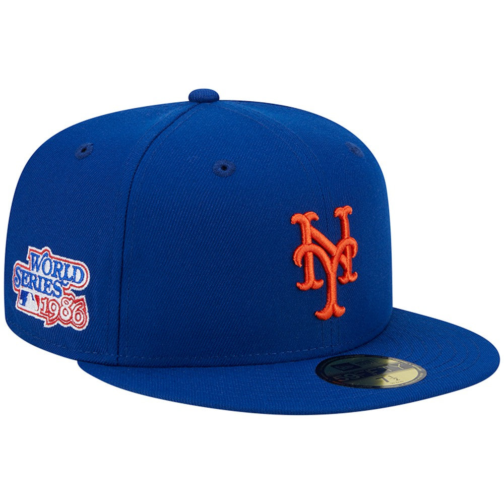 New York Mets New Era  1986 World Series Team Color 59FIFTY Fitted Hat - Royal Hats