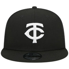 Minnesota Twins New Era Trucker 9FIFTY Snapback Hat - Black Hats