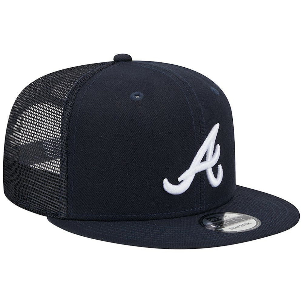 Atlanta Braves New Era Team Color Trucker 9FIFTY Snapback Hat - Navy Hats