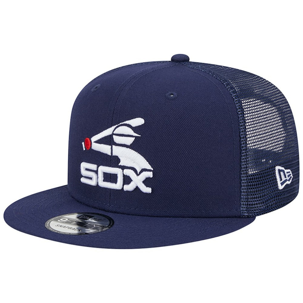 Chicago White Sox New Era Cooperstown Collection Team Color Trucker 9FIFTY Snapback Hat - Navy Hats