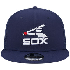 Chicago White Sox New Era Cooperstown Collection Team Color Trucker 9FIFTY Snapback Hat - Navy Hats
