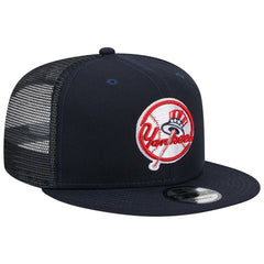 New York Yankees New Era Team Color Trucker 9FIFTY Snapback Hat - Navy Hats