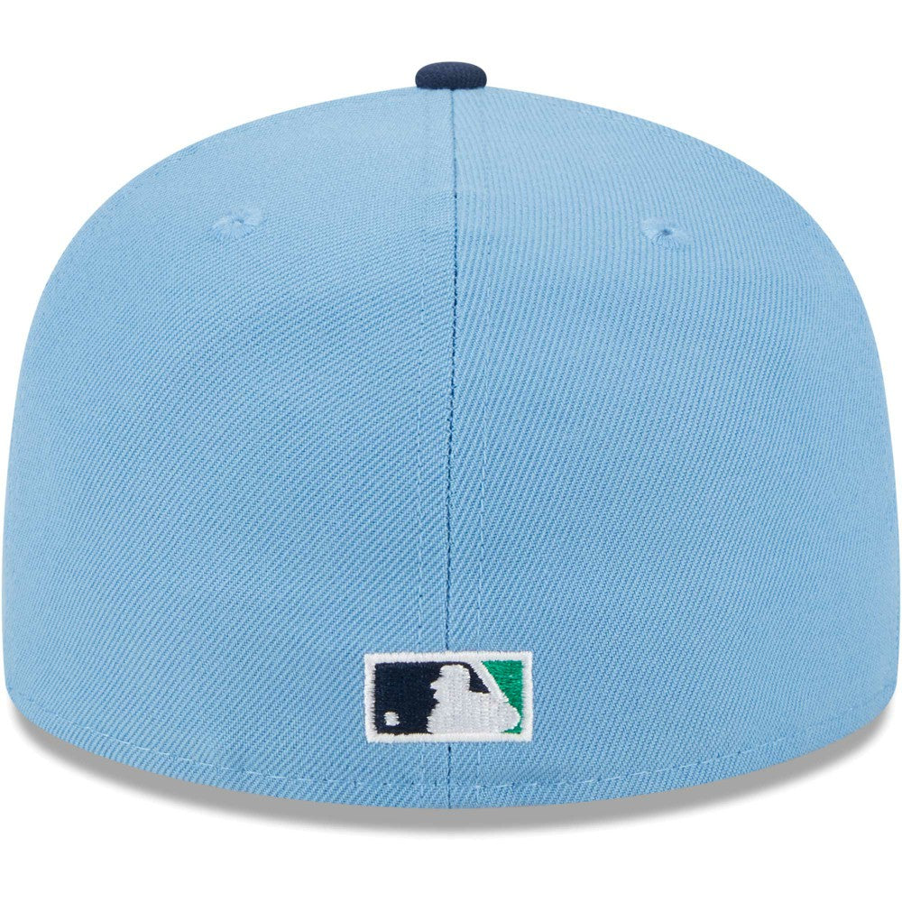Los Angeles Dodgers New Era Green Undervisor 59FIFTY Fitted Hat - Light Blue/Navy Hats