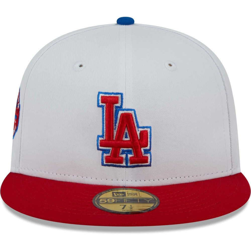 Los Angeles Dodgers New Era Undervisor 59FIFTY Fitted Hat - White/Red Hats