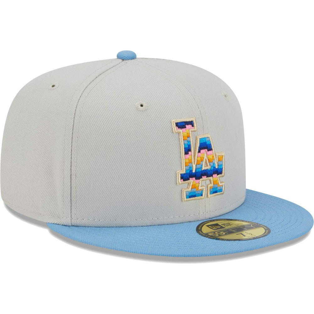 Los Angeles Dodgers New Era Beach Front 59FIFTY Fitted Hat - Natural Hats