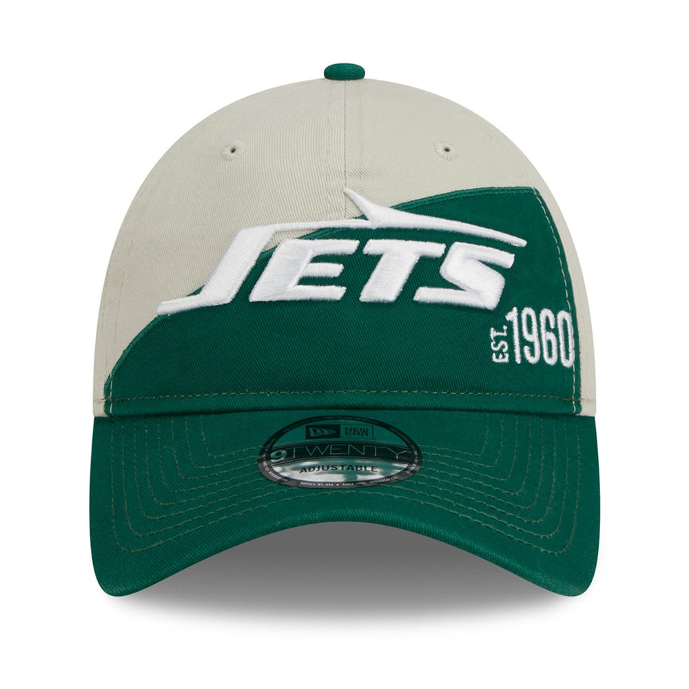 New York Jets New Era 2023 Sideline Historic 9TWENTY Adjustable Hat - Cream/Green Hats