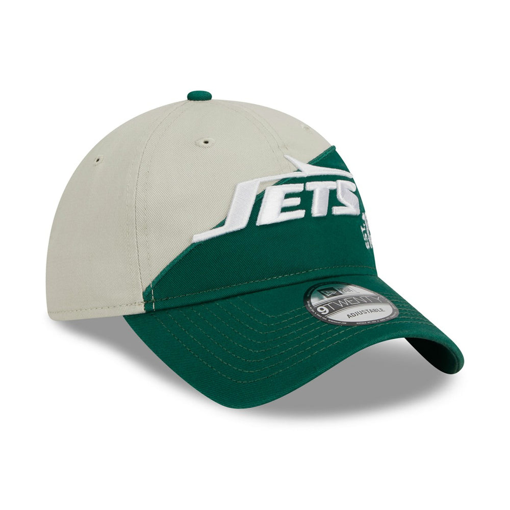 New York Jets New Era 2023 Sideline Historic 9TWENTY Adjustable Hat - Cream/Green Hats