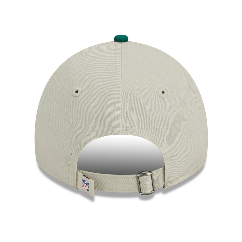 New York Jets New Era 2023 Sideline Historic 9TWENTY Adjustable Hat - Cream/Green Hats