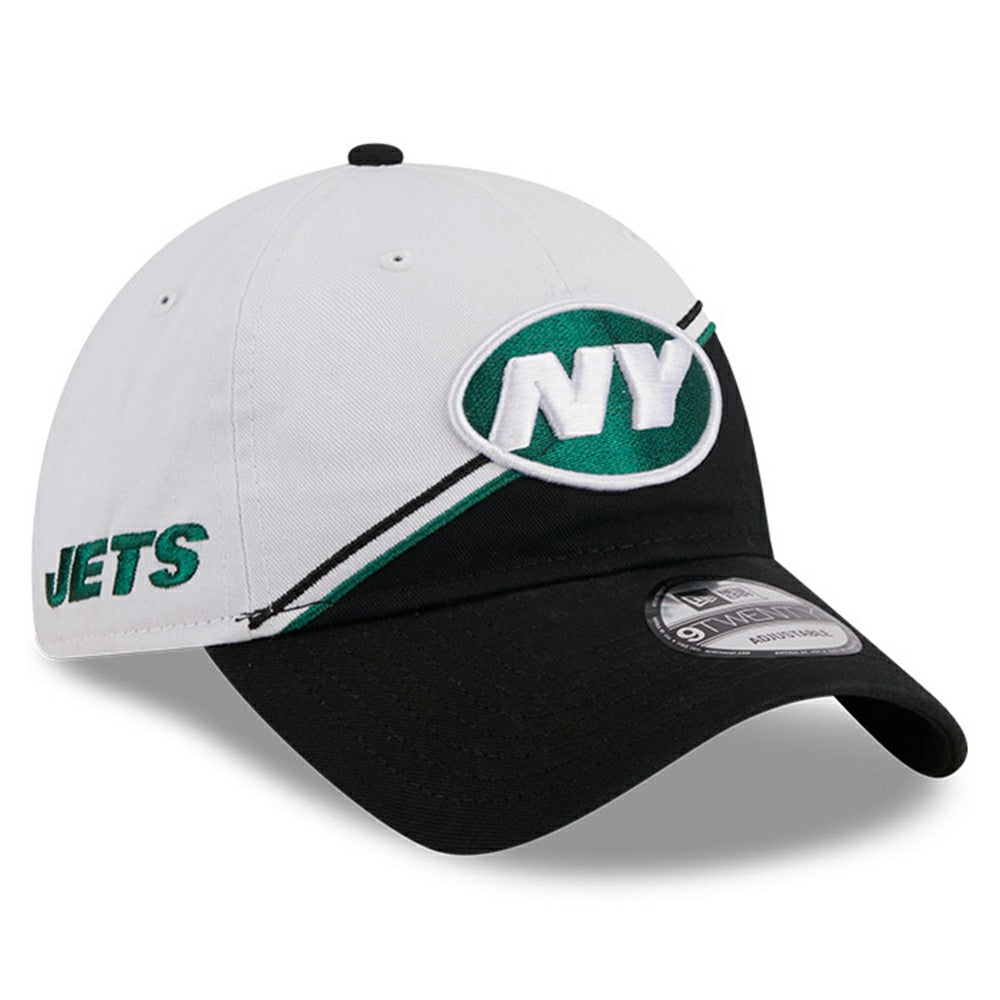 New York Jets New Era 2023 Sideline 9TWENTY Adjustable Hat - White/Black Hats
