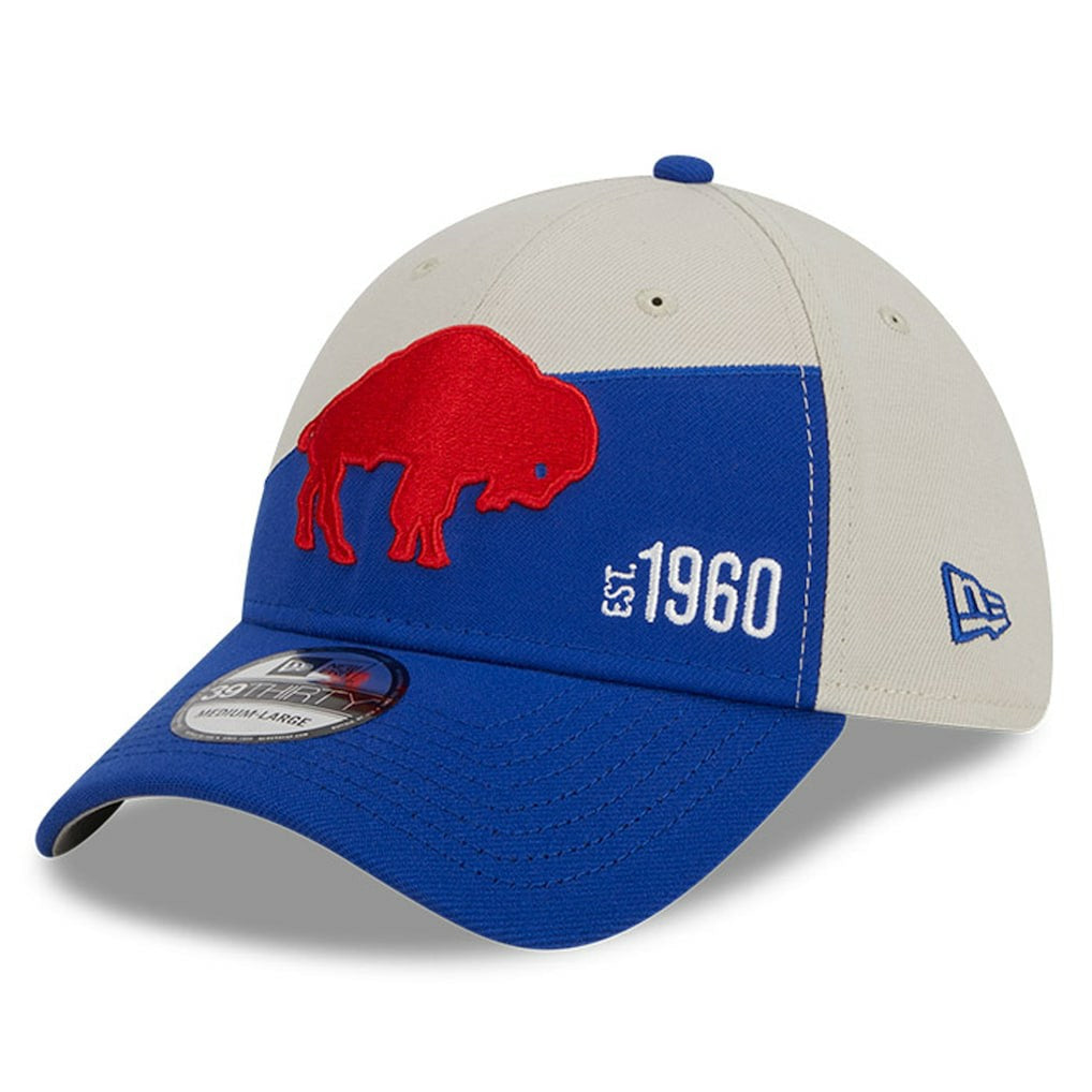 Buffalo Bills New Era 2023 Sideline Historic 39THIRTY Flex Hat - Cream/Royal Hats