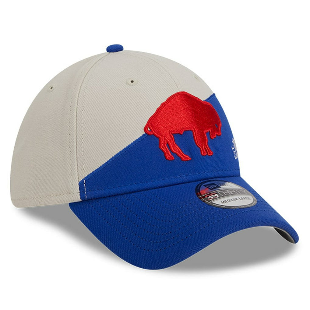 Buffalo Bills New Era 2023 Sideline Historic 39THIRTY Flex Hat - Cream/Royal Hats