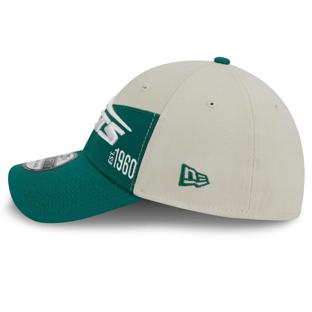 New York Jets New Era 2023 Sideline Historic 39THIRTY Flex Hat - Cream/Kelly Green Hats