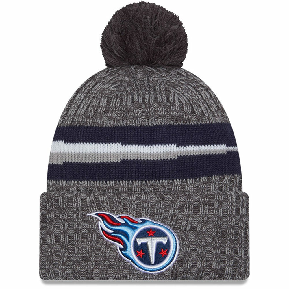 Tennessee Titans New Era 2023 Sideline Sport Cuffed Pom Knit Hat - Gray Hats