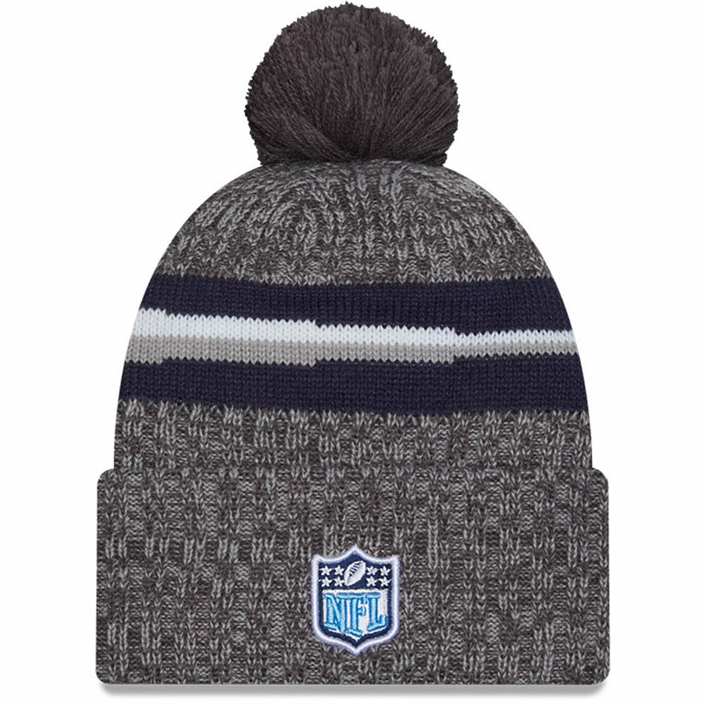 Tennessee Titans New Era 2023 Sideline Sport Cuffed Pom Knit Hat - Gray Hats