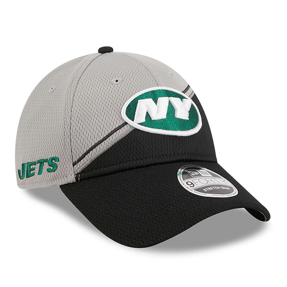 New York Jets New Era 2023 Sideline 9FORTY Adjustable Hat - Gray/Black Hats