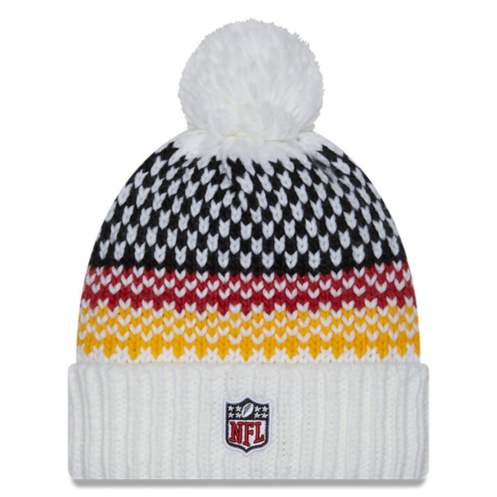 Arizona Cardinals New Era Women's 2023 Sideline Cuffed Knit Hat with Pom - White Hats